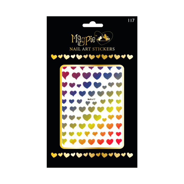 Sticker #117 - Rainbow Hearts